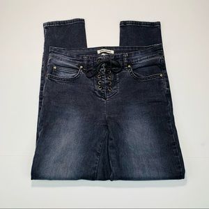 Billabong jeans dark gray lace up skinny size 27